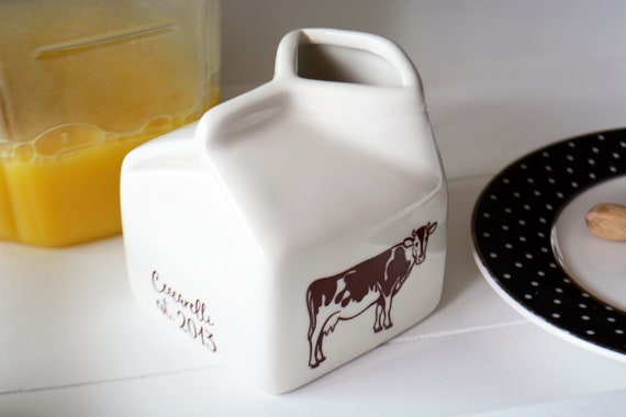 Cow Creamer Dish Farmhouse Kitchen Dairy Farm Cream Pourer Coffee Cream  Sugar Gift Box Included 