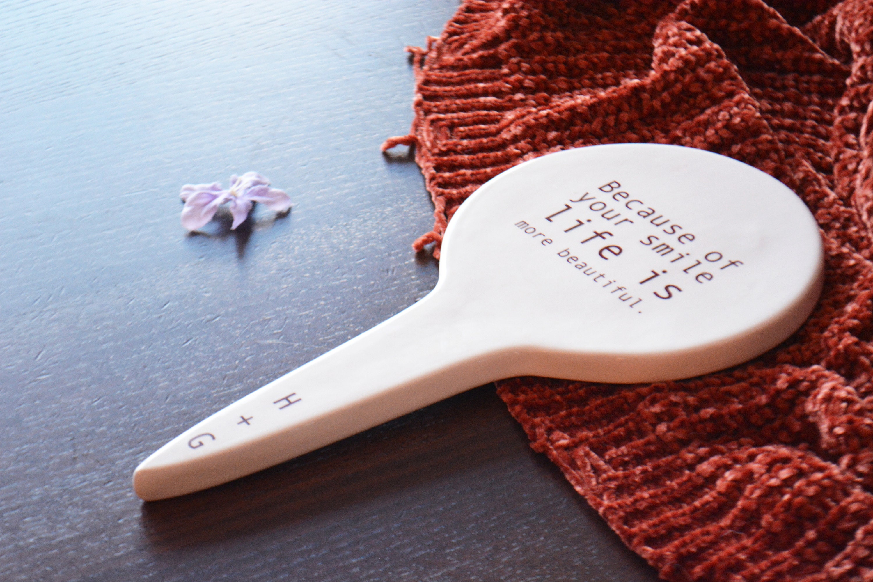 Ceramic Handheld Mirror Personalized Mirror Custom Wedding Etsy