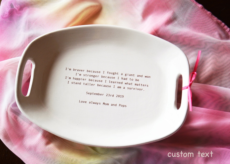 Cancer Survivor Catchall Tray Friendship Gift Chemo Therapy Gift Encouragement Gift Gift Wrapped image 6