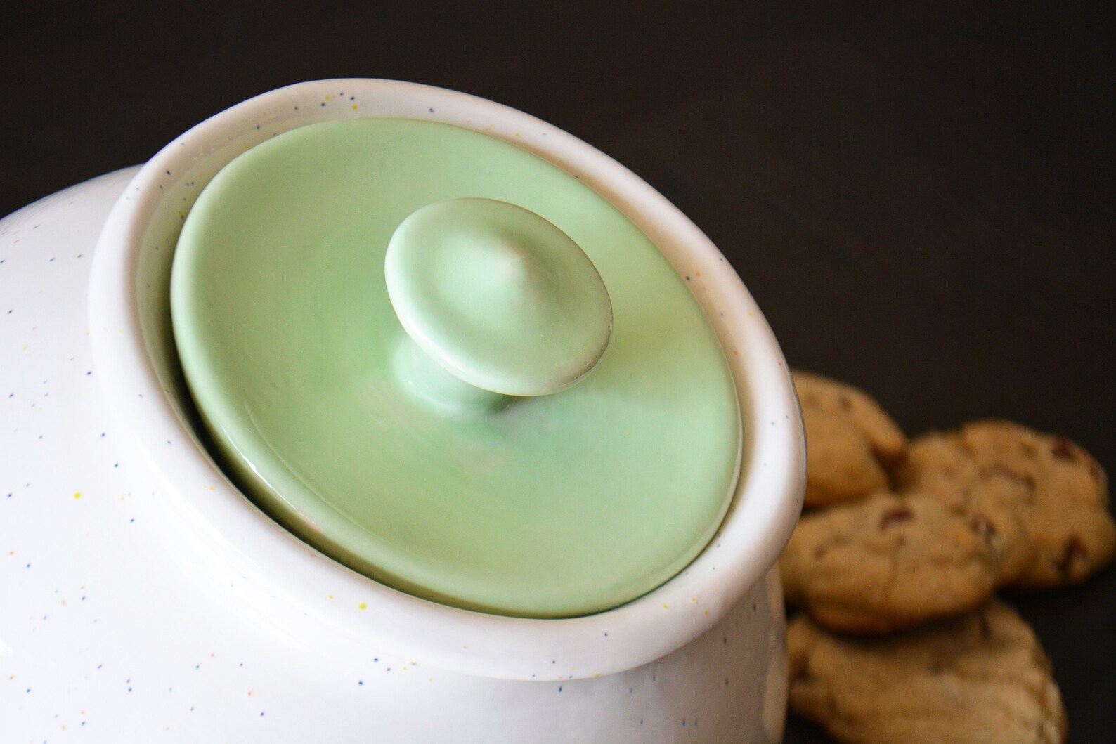 Large Ceramic Cookie Jar With Lid Personalized Cookie Jar Etsy