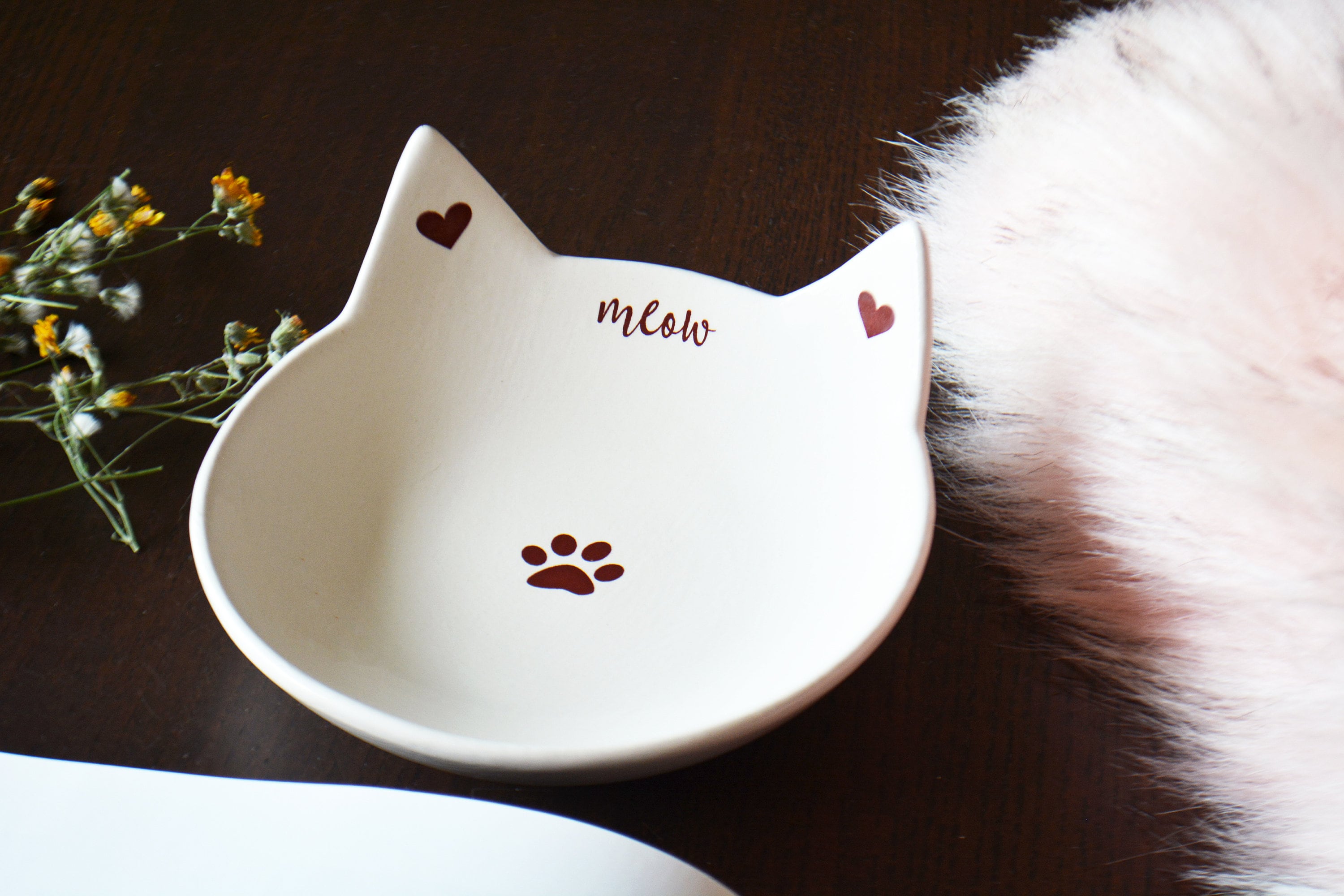Ceramic cat bowl sale