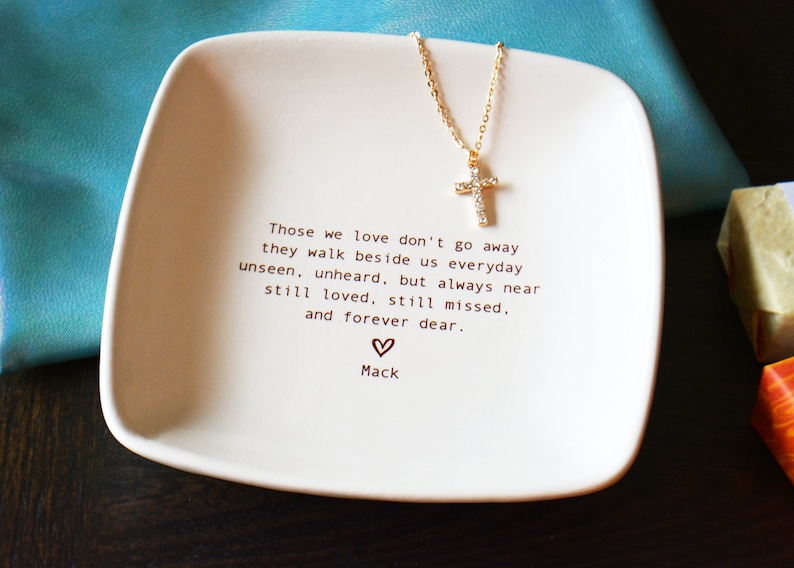 Sympathy or Grief Gift Friendship Family or Pet Sympathy Sympathy Dish Memory Dish Those We Love Don't Go Away Gift Bag Included image 2