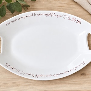 Large Personalized Platter with Handles and Custom Message - Unique Serving Tray Family Kitchen Gift image 5