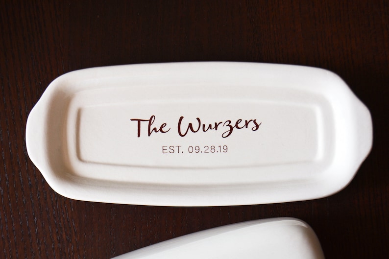 Personalized Butter Dish with Lid Unique Wedding Etsy