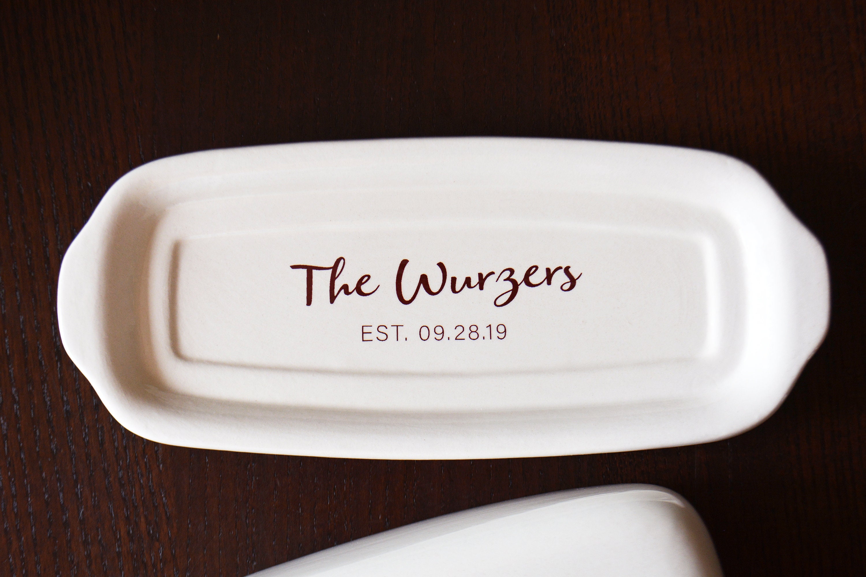 Personalized Butter Dish with Lid Unique Wedding Etsy