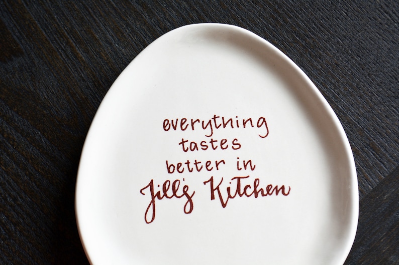 Custom Spoon Rest Ceramic Spoon Rest With Handwritten Recipe Etsy