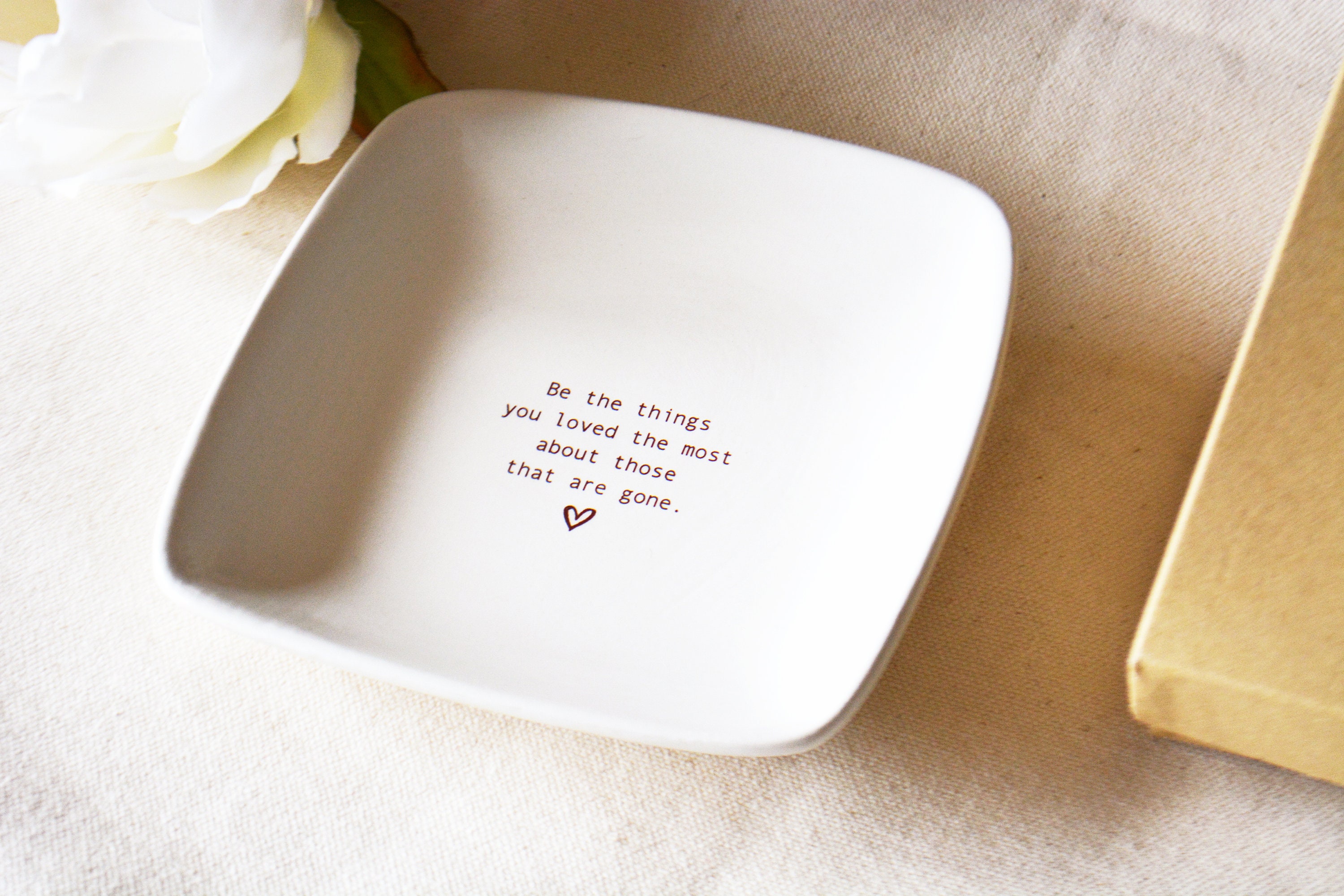 Uplifting Sympathy or Grief Gift - Friendship or Family Sympathy Dish - Grieving Gift - Gift Bag Included