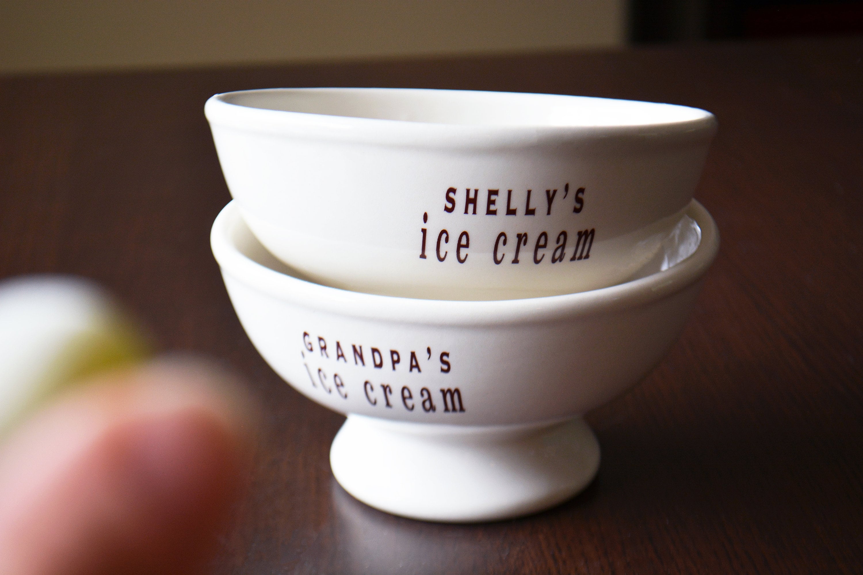 Large Personalized Ice Cream Dish or Dessert Bowl Large Etsy UK