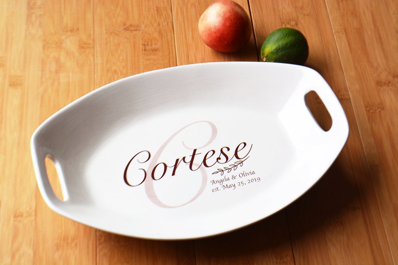 Large Personalized Wedding Platter Custom Platter with Names Etsy