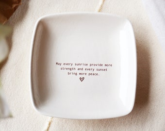 Uplifting Sympathy or Grief Gift - Friendship Family or Pet Sympathy - Sympathy Dish - Grieving Gift - Gift Bag Included