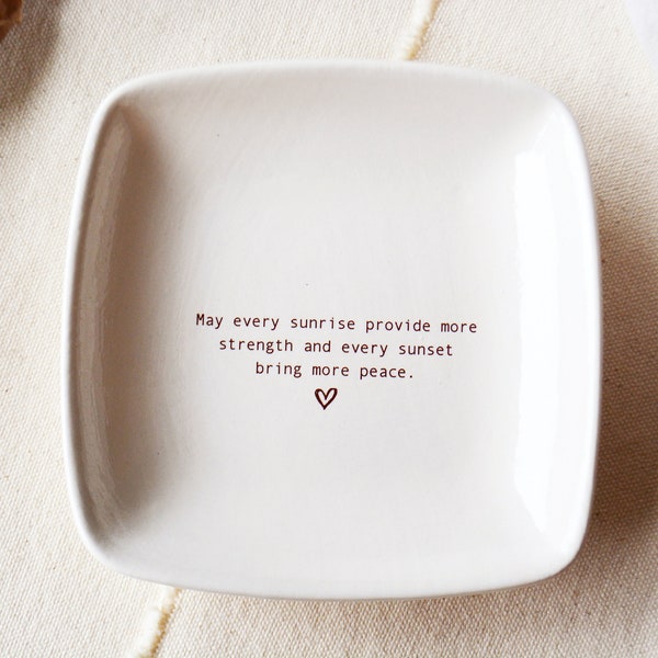 Uplifting Sympathy or Grief Gift - Friendship Family or Pet Sympathy - Sympathy Dish - Grieving Gift - Gift Bag Included