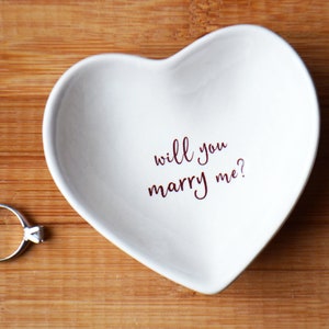 Boîte souvenir de cœur de proposition personnalisée Will You Marry Me Ring Box Will You Marry Me Gift Coffret cadeau inclus image 4