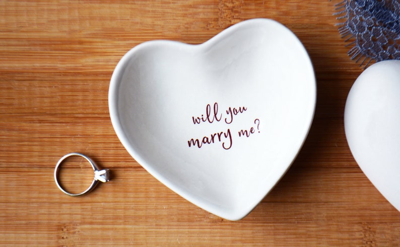 Boîte souvenir de cœur de proposition personnalisée Will You Marry Me Ring Box Will You Marry Me Gift Coffret cadeau inclus image 4