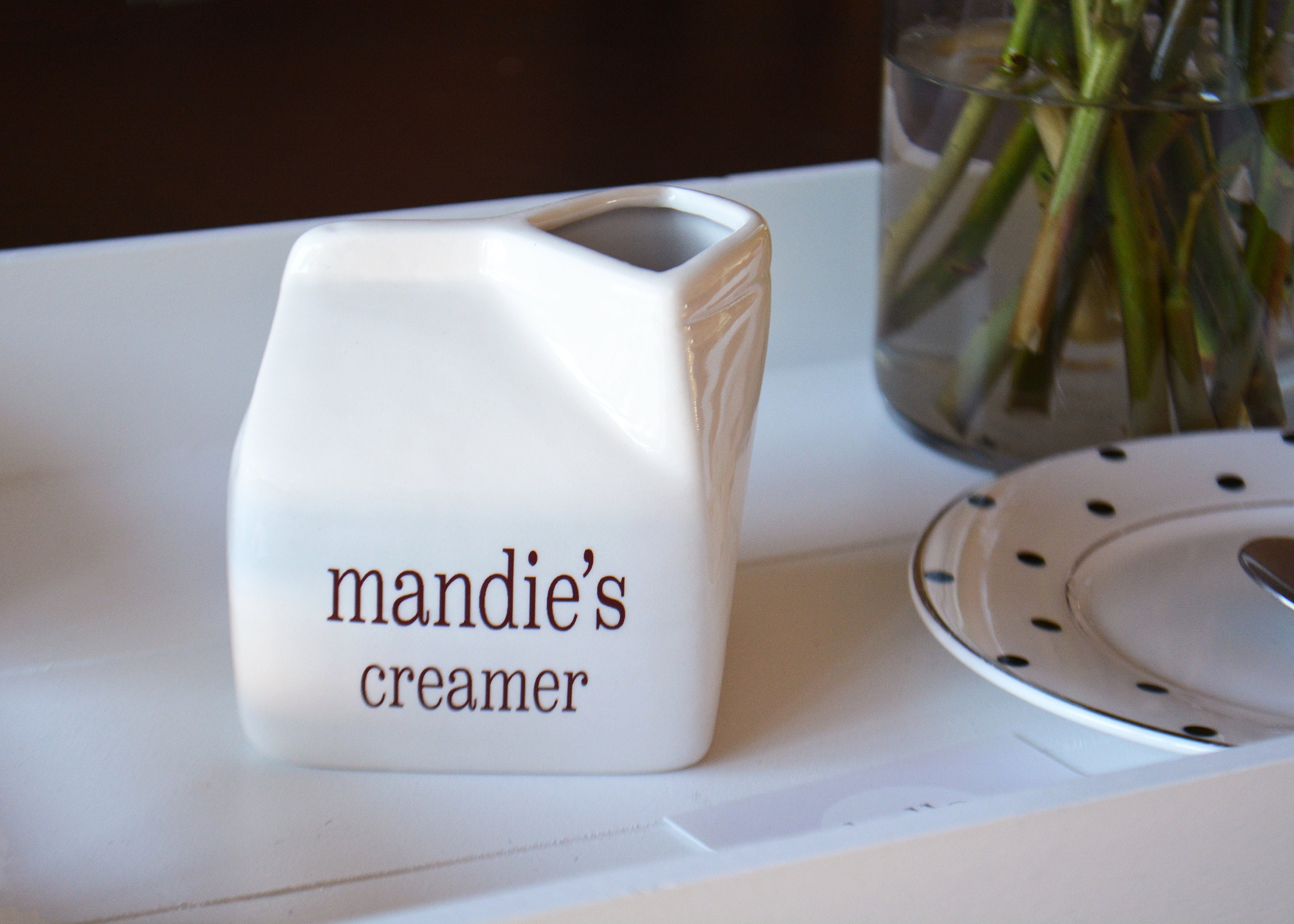 Milk Carton Creamer Container Creamer Dish Ceramic Pourer Etsy UK