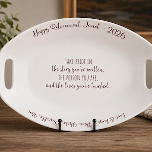 Large Personalized Platter with Handles and Custom Message - Unique Serving Tray Family Kitchen Gift image 8
