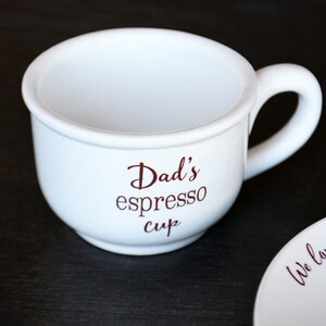 Mini Espresso Cup and Saucer Plate Set Personalized Espresso Cup Single Espresso Cup Gift Box Available image 5