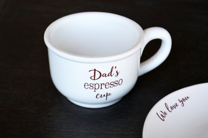 Mini Espresso Cup and Saucer Plate Set Personalized Espresso Cup Single Espresso Cup Gift Box Available image 5