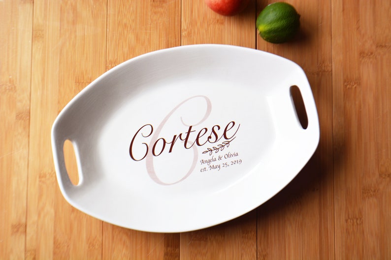 Large Personalized Wedding Platter Custom Platter with Names Etsy
