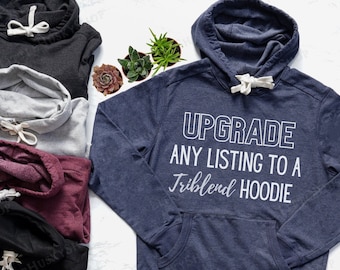 Upgrade Any of my Shirt Designs on to This Soft Tri-Blend Hoodie - Hooded Sweatshirt Soft Hoodie Shirt with Drawstrings - Little Husky Shop