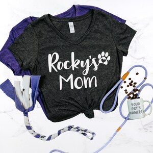 Der Name Ihres Haustieres - Katzenmama Shirt - Katzen- oder Hundemama Shirt - Lustiges T-Shirt - Katzenliebhaber - Benutzerdefiniertes Katzen-Shirt - Benutzerdefinierte Katze