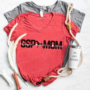 GSP Mom Shirt Personalized with YOUR Pet's Names - German Shorthaired Pointer Dog Mom Shirt - Custom GSP Dog Mama T Shirt - Gsp Dog Owner
