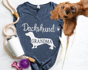Camiseta de abuela de perro salchicha - Abuela de perro salchicha - Abuela de perro salchicha - Camiseta de abuela de perro salchicha - Regalo para abuela de perro - Camiseta personalizada de perro salchicha