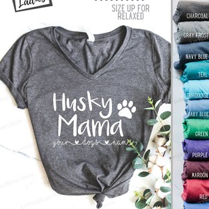 Husky Mama - Anpassad Siberian Husky mamma-tröja (eller valfri ras) Husky Lover - Söt hund-tröja - Hundmamma-tröja - Husky-tröja - Anpassa hund-tröja bild 3