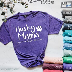 Husky Mama - Anpassad Siberian Husky mamma-tröja (eller valfri ras) Husky Lover - Söt hund-tröja - Hundmamma-tröja - Husky-tröja - Anpassa hund-tröja bild 6