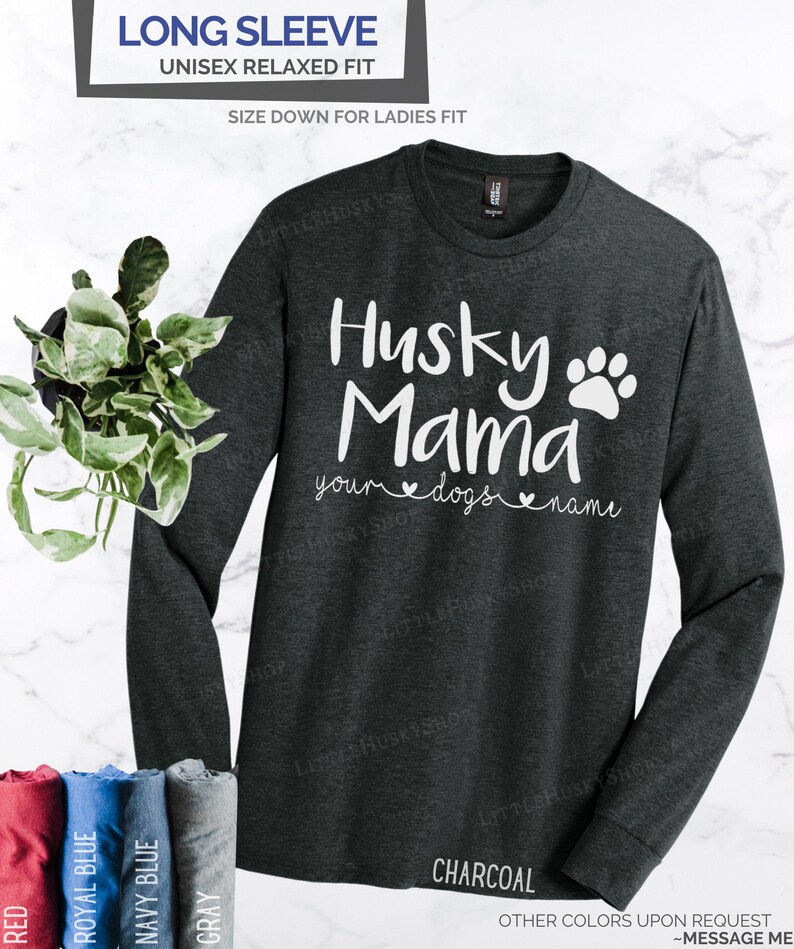 Husky Mama - Anpassad Siberian Husky mamma-tröja (eller valfri ras) Husky Lover - Söt hund-tröja - Hundmamma-tröja - Husky-tröja - Anpassa hund-tröja bild 8