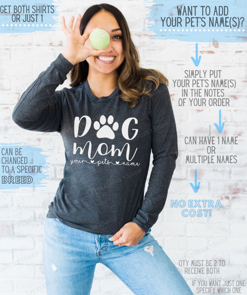 Matching Dog Mom Dog Dad Shirts Dog Parents Shirts with Paw Etsy