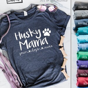 Husky Mama - Anpassad Siberian Husky mamma-tröja (eller valfri ras) Husky Lover - Söt hund-tröja - Hundmamma-tröja - Husky-tröja - Anpassa hund-tröja bild 4