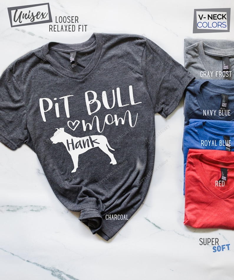 Pit Bull Mom Hoodie with Your Dog's Name Personalized Pitbull Mom T Shirt or Hoodie Pitbull Sweatshirt Pittie Hoodie Pittie Mama image 7