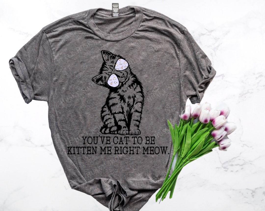 You've Cat to Be Kitten Me Right Meow Shirt - Cute Cat With Sunglasses
