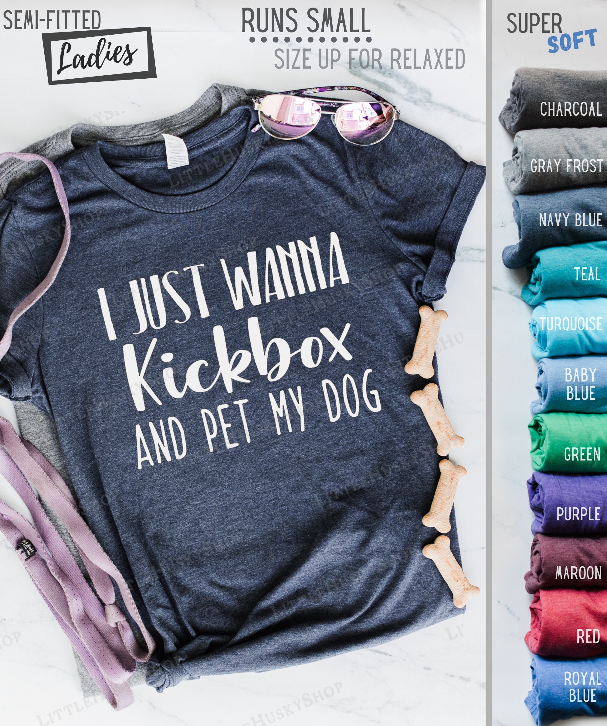 Womens I Just Wanna Kickbox And Pet My Dog Shirt Womens I Just Wanna Kickbox And Pet My Dog Shirt
