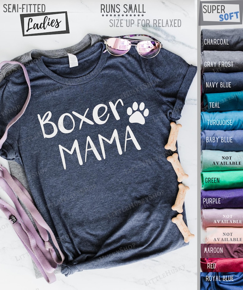 Boxer Mama Soft Shirt Boxer Mom Cute Dog Shirt Dog Lover Etsy