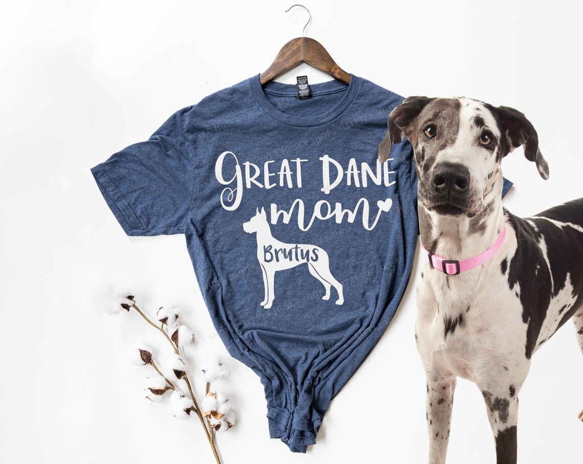 Great Dane Mom T Shirt Navy Great Dane Lady T Shirt Unisex Mothers Day Gift T Shirt Idea main image 0