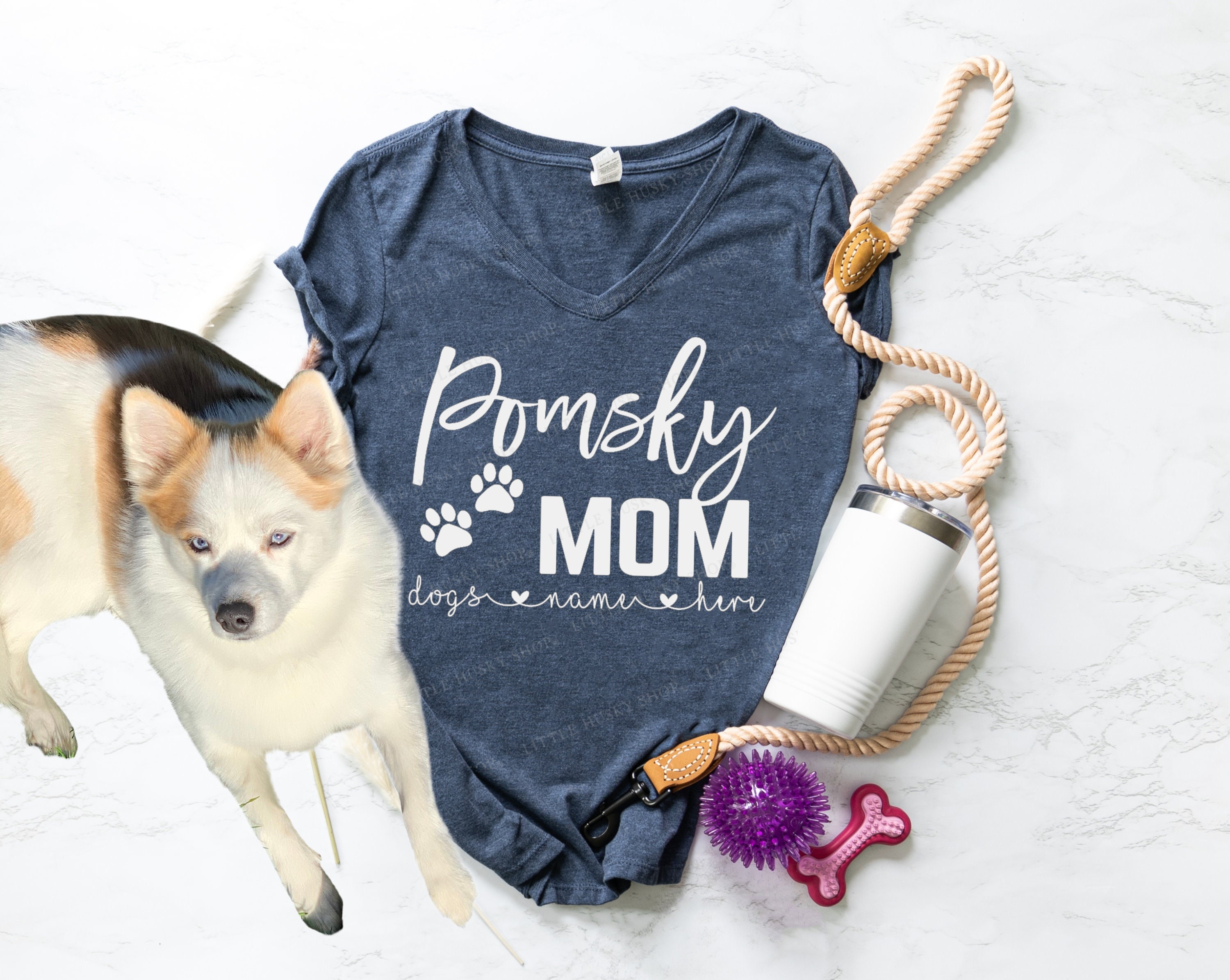 thumbnail interactive-video image 1 of Custom Pomeranian Sweatshirt, Pom Mom Crewneck, Custom Est Date Shirt 1 of 9