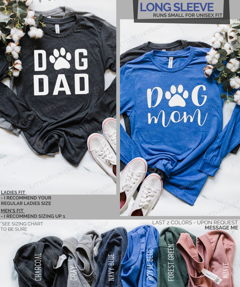 Matching Dog Mom Dog Dad Shirts Dog Parents Shirts with Paw Etsy