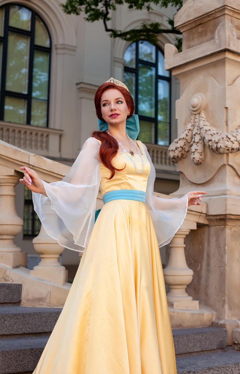 Anastasia handmade cosplay golden dress image 13