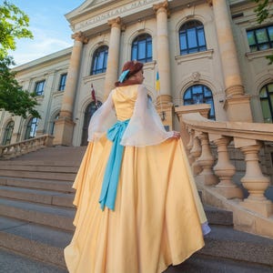 Anastasia handmade cosplay golden dress image 2