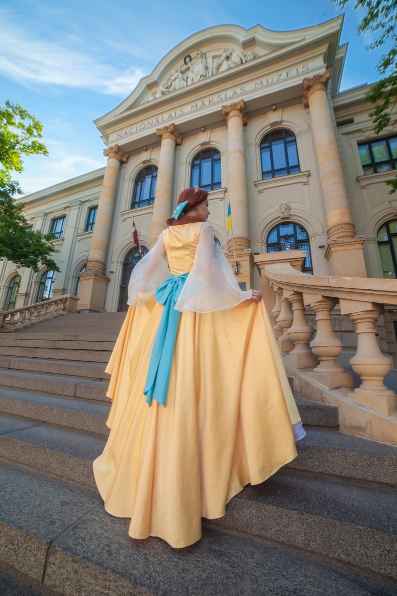 Anastasia handmade cosplay golden dress image 2
