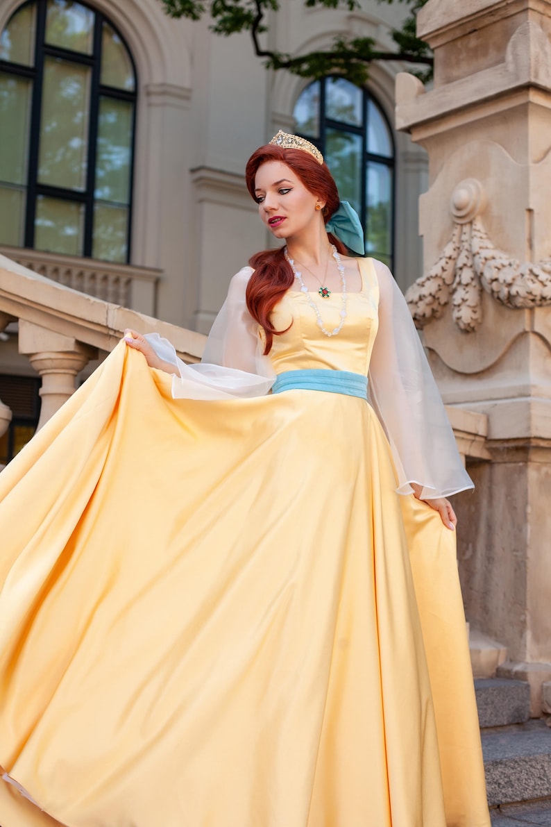 Anastasia handmade cosplay golden dress image 14