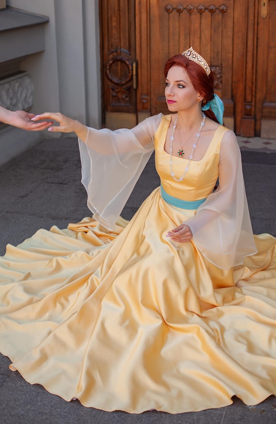 Anastasia Handmade Cosplay Golden Dress - Etsy Anastasia Handmade Cosplay Golden Dress - Etsy