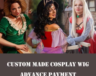 Paiement anticipé de perruques cosplay sur mesure
