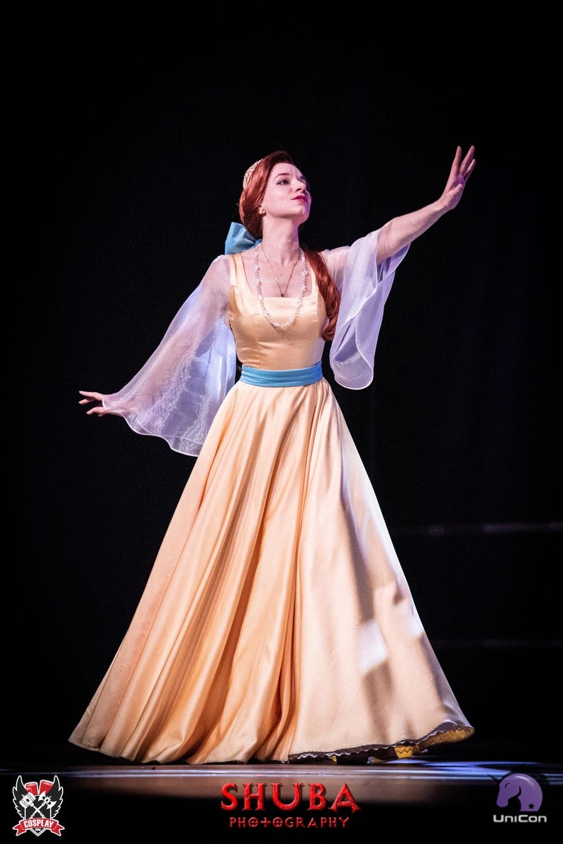 Anastasia handmade cosplay golden dress image 9