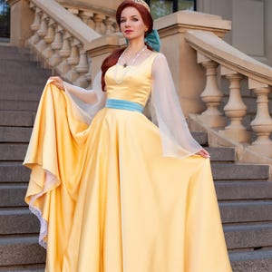 Anastasia handmade cosplay golden dress image 15