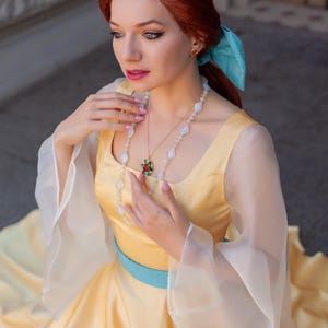 Anastasia handmade cosplay golden dress image 16