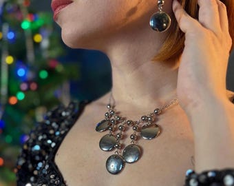 Handmade Jewelry Set Stylish silver necklaces and earrings