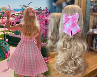 Handmade hairpin. Pink cage bow. cosplay