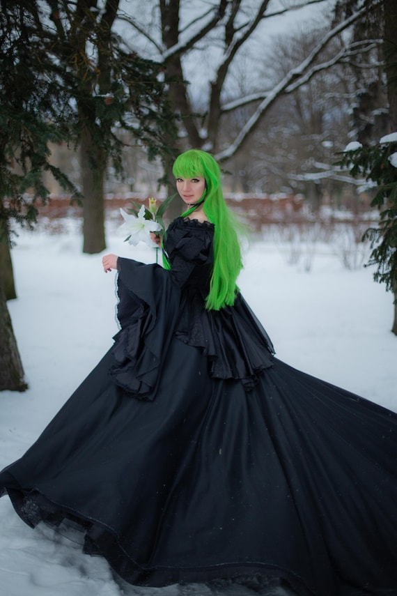 Black Ball Gown Handmade Anime Cosplay Dress - Etsy Ireland